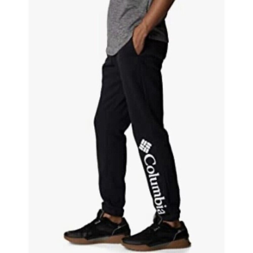 Columbia Men's Trek Jogger black plus size 2X comfort logo elastic waist pockets